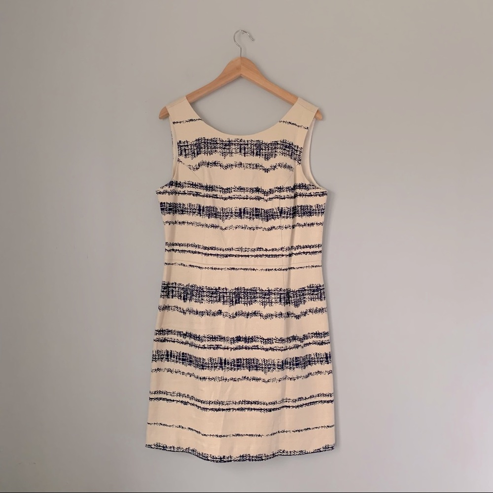 Banana Republic 100% Cotton Striped Sleeveless Sheath Dress